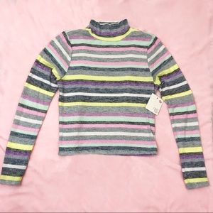 Kohl’s SO Striped Cozy Mock Neck Top